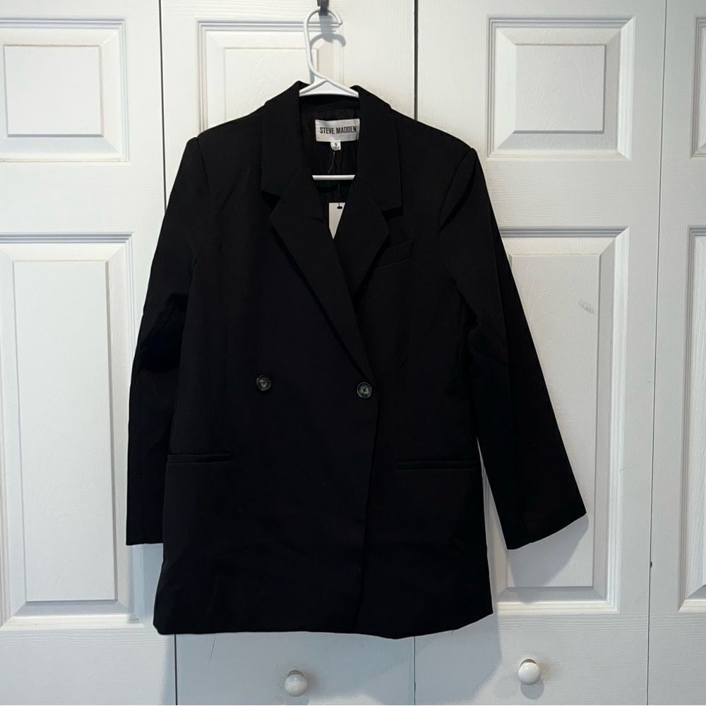 NWT Steve Madden Stella Blazer in Black Womens size small - Picture 3 of 8